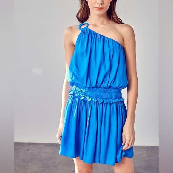 NWOT DO+BE Royal Blue Mini Dress Size M - Picture 1 of 12